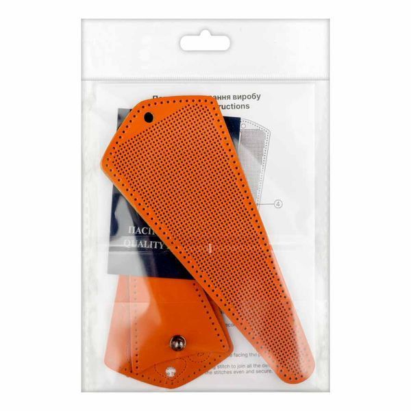 Faux Leather Embroidery Blank "Scissors Case" FLBE(BB)-082 Orange