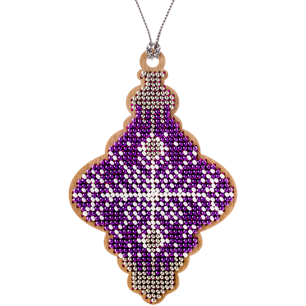 Wooden Bead Embroidery Kit – “Christmas Ornament – Icicle” FLK-148 FLK-148 photo Wooden Bead Embroidery Kit – “Christmas Ornament – Icicle” FLK-148