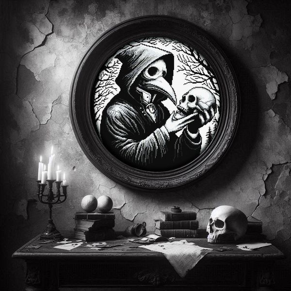Cross-Stitch Pattern &ndash; "Talking to Darkness" WLP-026