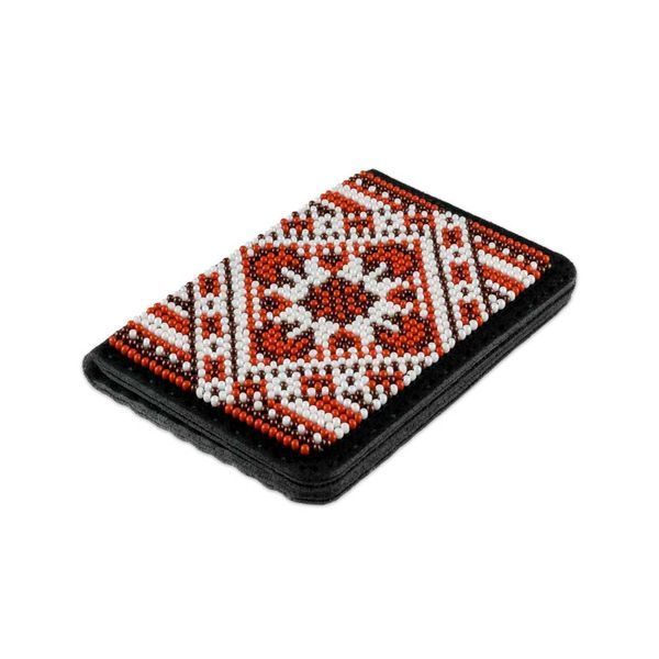 Faux Leather Bead Embroidery Kit &ndash; &ldquo;ID Card Cover&rdquo; FLBB-066 Black