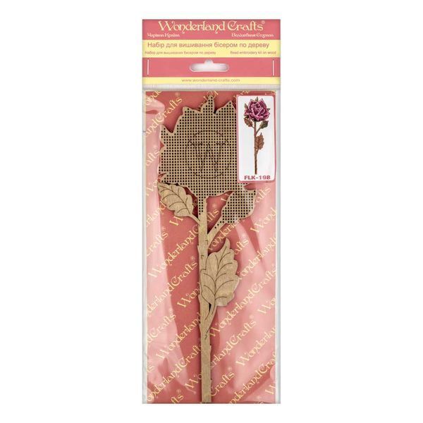 Wooden Bead Embroidery Kit &ndash; &ldquo;Rose&rdquo; FLK-198