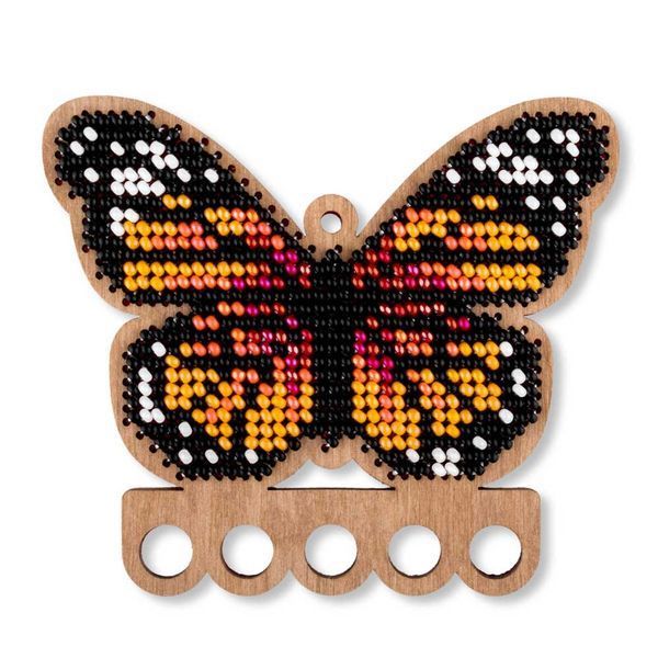 Wooden Bead Embroidery Kit &ndash; &ldquo;Christmas Ornament &ndash; Butterfly Organizer&rdquo; FLK-524