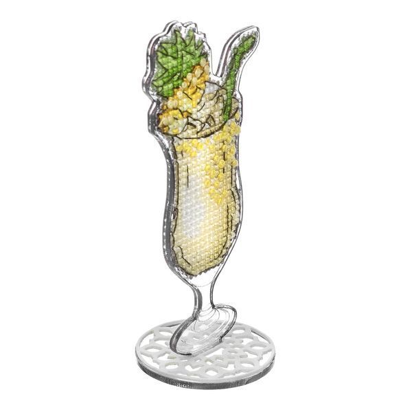 Plastic Cross-Stitch Kit &ndash; "Milkshake" (Double-Sided) FLX-035