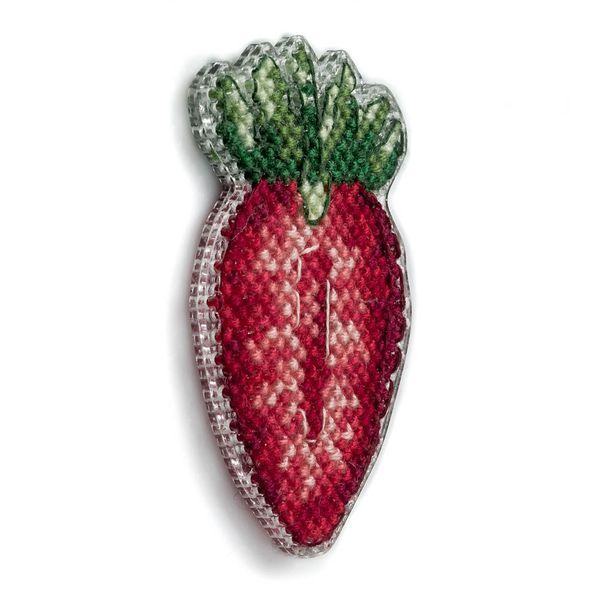 Plastic Cross-Stitch Kit &ndash; "Strawberry" (Double-Sided) FLX-063