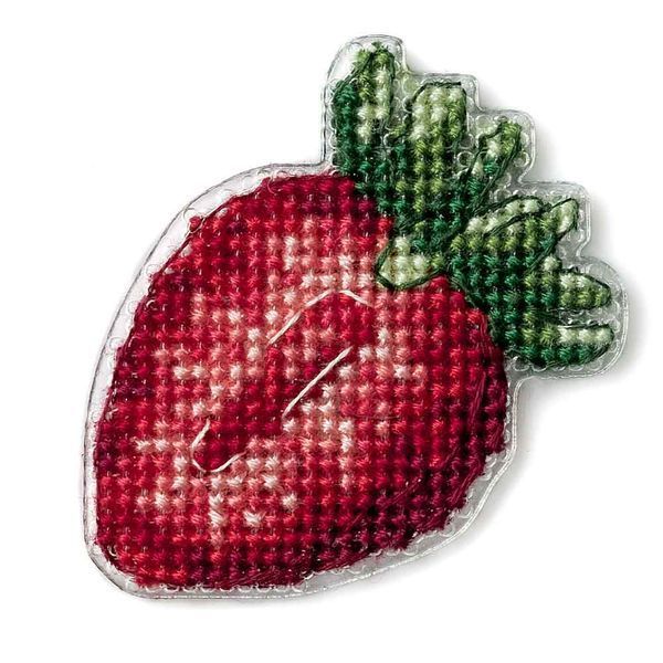 Plastic Cross-Stitch Kit &ndash; "Strawberry" (Double-Sided) FLX-063