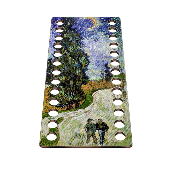 Floss Organizer &ndash; &ldquo;Cypress Road with Star, Narrow Rectangular&rdquo; FLZ(P)-032