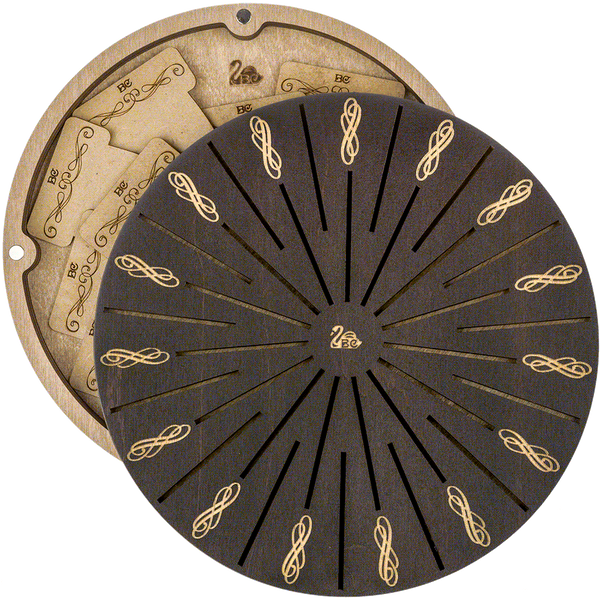 Bobbin Organizer Box &ndash; &ldquo;Dark Round&rdquo; + 32 bobbins FLZB(N)-059
