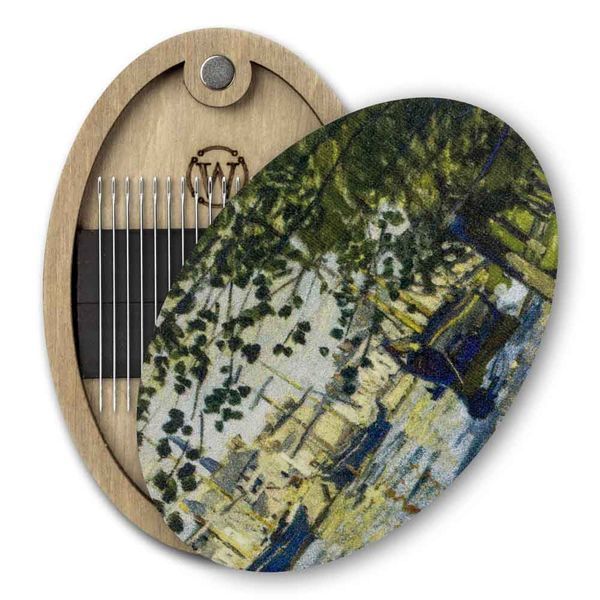 Magnetic Needle Case Oval &ndash; &ldquo;Seine in Rouen&rdquo; FLZB(N)-153
