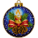 Wooden Cross-Stitch Kit &ndash; &ldquo;Christmas Ornament &ndash; Christmas Candle&rdquo; FLW-002 FLW-002 photo 3