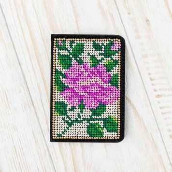 Faux Leather Bead Embroidery Kit &ndash; &ldquo;ID Card Cover&rdquo; FLBB-067 Black