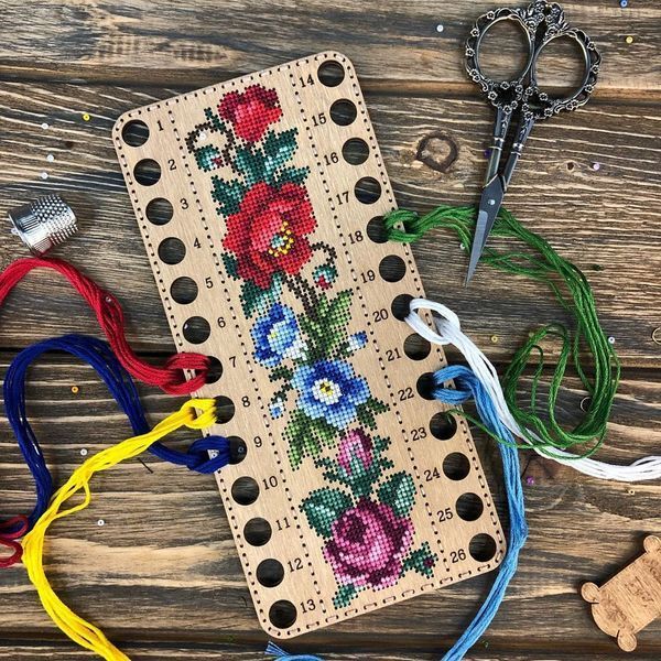 Wooden Embroidery Blank &ndash; &ldquo;Thread Organizer&rdquo; FLHW-019