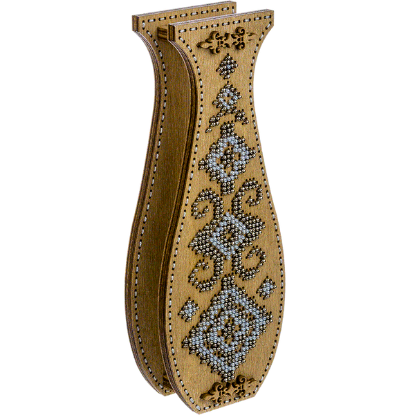 Wooden Bead Embroidery Kit &ndash; &ldquo;Bright Path&rdquo; (Double-Sided Vase) FLK-351