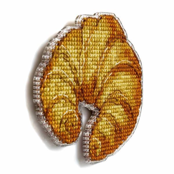 Plastic Cross-Stitch Kit &ndash; "Croissant" (Double-Sided) FLX-105