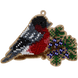 Wooden Bead Embroidery Kit &ndash; &ldquo;Christmas Ornament &ndash; Bullfinch On Branch&rdquo; FLK-381 FLK-381 photo 2