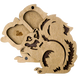Wooden-Lid Bead Organizer &ndash; &ldquo;Squirrel With Nut&rdquo; FLZB-100 FLZB-100 photo 2