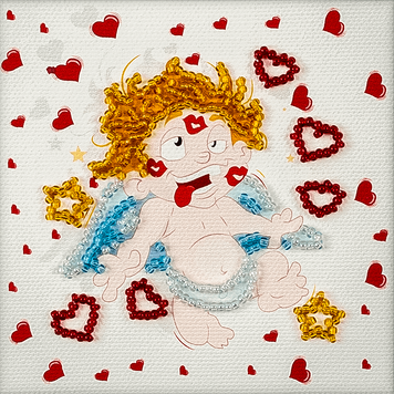Bead embroidery magnet FLA-082