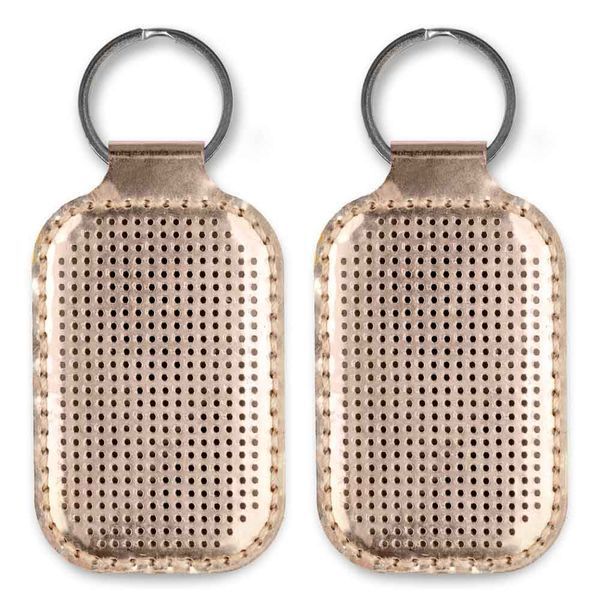 Faux Leather Embroidery Blank &ndash; &ldquo;Keychain&rdquo; FLBE(BB)-066 Rose Gold