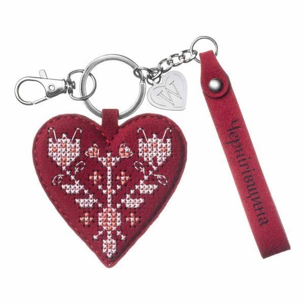 Faux Leather Cross-Stitch Kit &ndash; &ldquo;Bag Charm &ndash; Chernihiv Region&rdquo; FLHL-146