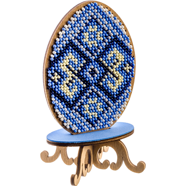 Wooden Bead Embroidery Kit &ndash; &ldquo;Easter Egg&rdquo; FLK-182