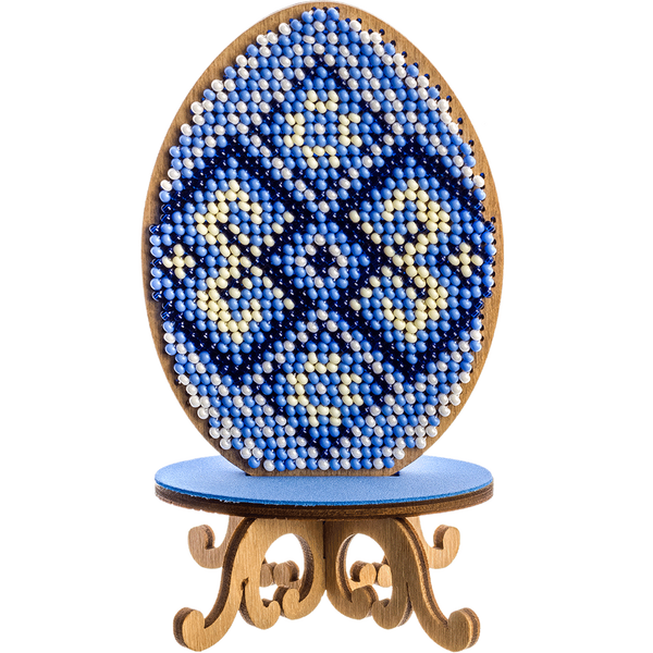 Wooden Bead Embroidery Kit &ndash; &ldquo;Easter Egg&rdquo; FLK-182