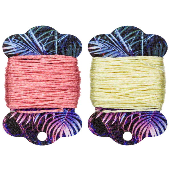 Floss Bobbins &ndash; &ldquo;Neon Leaves&rdquo; FLC-109(S) (6 pcs)