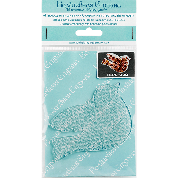 Bead Embroidery Kit (Plastic Base) &ndash; &ldquo;Christmas Ornament &ndash; Bird&rdquo; FLPL-020
