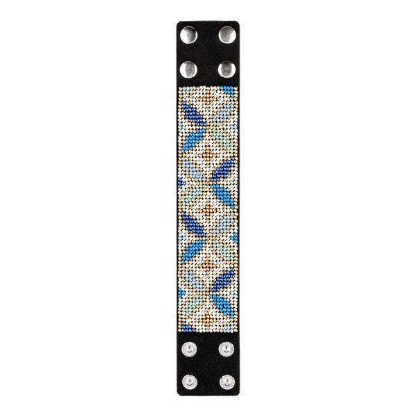 Faux Leather Bead Embroidery Kit &ndash; &ldquo;Bracelet&rdquo; (4 &times; 22 cm) FLBB-100 Black