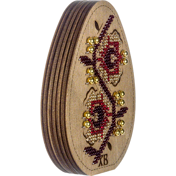 Wooden Bead Embroidery Kit &ndash; &ldquo;Box-Egg&rdquo; (Double-Sided) FLK-414