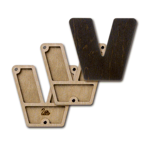 Bead Organizer &ndash; &ldquo;Letter V (Alphabet)&rdquo; FLZB-168(V)