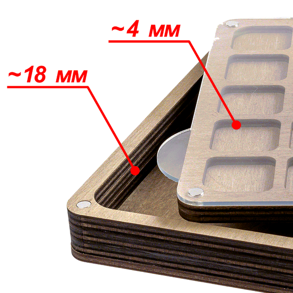 Multi-Layered Bead Organizer &ndash; &ldquo;Square With Transparent Lid&rdquo; FLZB-194
