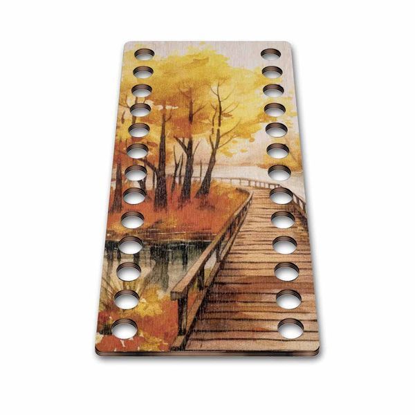 Floss Organizer &ndash; &ldquo;Autumn Bridge, Narrow Rectangular&rdquo; FLZ(P)-100