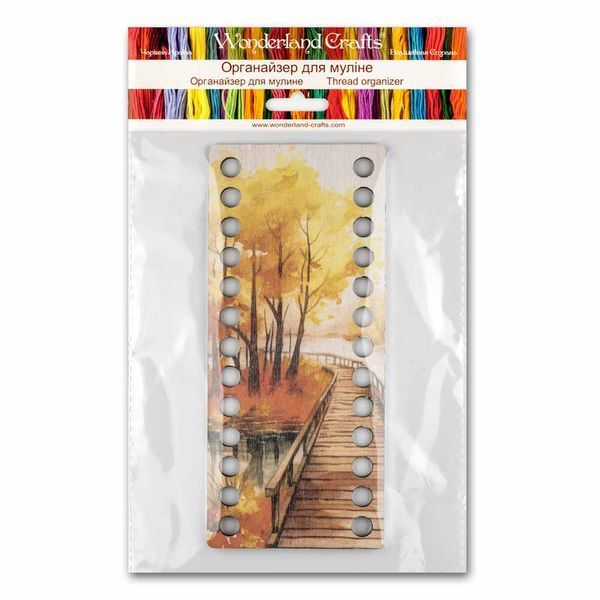 Floss Organizer &ndash; &ldquo;Autumn Bridge, Narrow Rectangular&rdquo; FLZ(P)-100