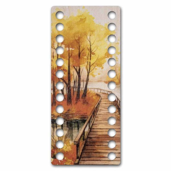 Floss Organizer &ndash; &ldquo;Autumn Bridge, Narrow Rectangular&rdquo; FLZ(P)-100