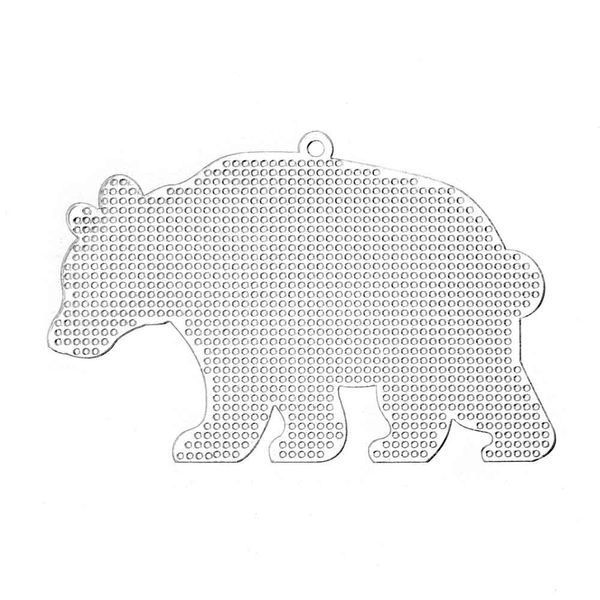 Plastic Embroidery Blank &ndash; &ldquo;Bear&rdquo; FLBE(PL)-008