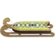 Wooden Bead Embroidery Kit &ndash; &ldquo;Sled Ornament &ndash; Pink and Green Pattern&rdquo; FLK-464 FLK-464 photo 4