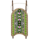 Wooden Bead Embroidery Kit &ndash; &ldquo;Sled Ornament &ndash; Pink and Green Pattern&rdquo; FLK-464 FLK-464 photo 3