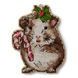 Wooden Cross-Stitch Kit &ndash; &ldquo;Christmas Ornament &ndash; Hamster With Candy Cane&rdquo; FLW-056 FLW-056 photo 3