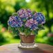 Wooden Cross-Stitch Kit &ndash; &ldquo;Hydrangea&rdquo; FLW-073 FLW-073 photo 1