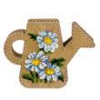 Wooden Bead Embroidery Kit &ndash; &ldquo;Floral Watering Can&rdquo; (Double-Sided Vase) FLK-352 FLK-352 photo 6