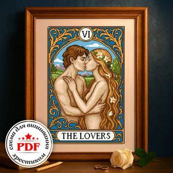 Cross-Stitch Pattern &ndash; "The Lovers" WLP-070