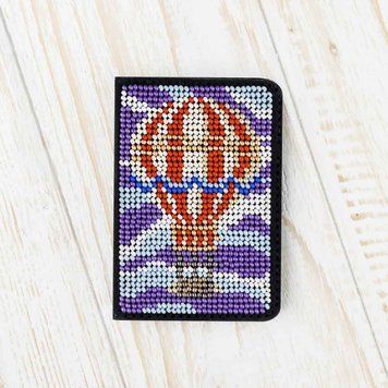 Faux Leather Bead Embroidery Kit &ndash; &ldquo;ID Card Cover&rdquo; FLBB-068 Black