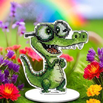 Plastic Cross-Stitch Kit &ndash; "Crocodile" FLX-037