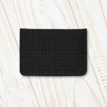 Faux Leather Embroidery Blank – “ID Card Cover” FLBE(BB)-036 Black
