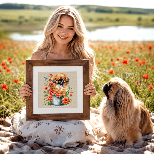 Cross-Stitch Pattern &ndash; "Poppy Guardian" WLP-102