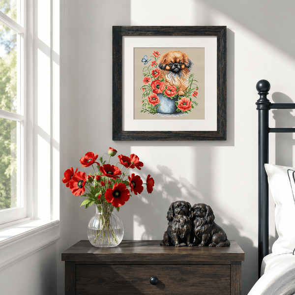 Cross-Stitch Pattern &ndash; "Poppy Guardian" WLP-102