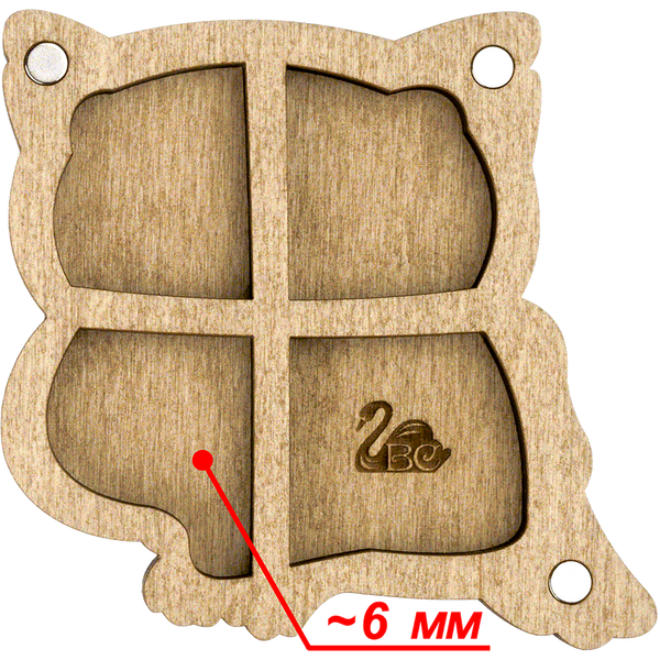 Wooden-Lid Bead Organizer &ndash; &ldquo;Owl&rdquo; FLZB-101
