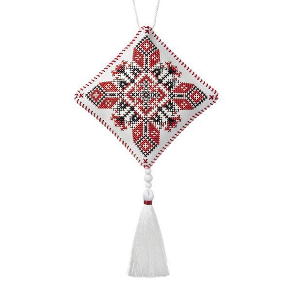 Faux Leather Cross-Stitch Kit &ndash; &ldquo;Folk Hanging Ornament Motanka Doll&rdquo; FLHL-115