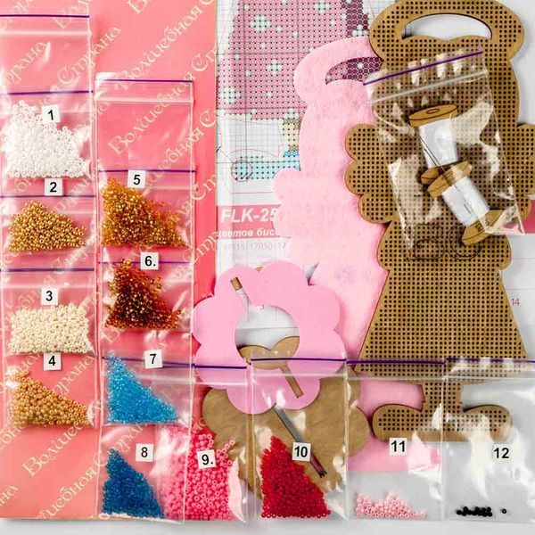 Wooden Bead Embroidery Kit &ndash; &ldquo;Girl Angel&rdquo; FLK-251