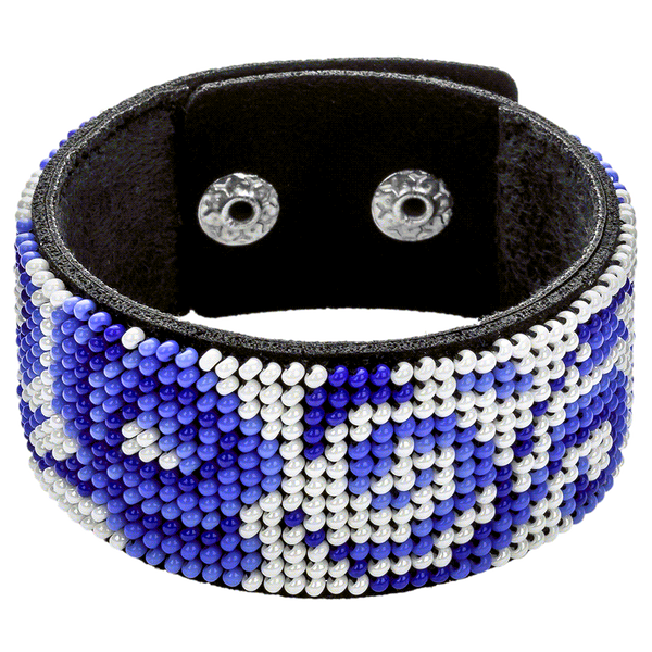 Faux Leather Bead Embroidery Kit &ndash; &ldquo;Bracelet&rdquo; (3 &times; 22 cm) FLBB-033 Black