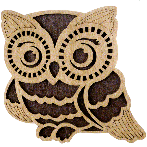 Wooden-Lid Bead Organizer &ndash; &ldquo;Owl&rdquo; FLZB-101